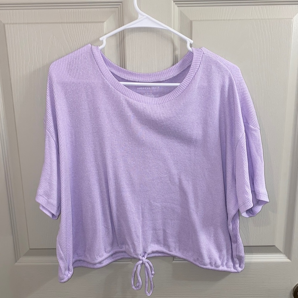 american eagle tie crop top